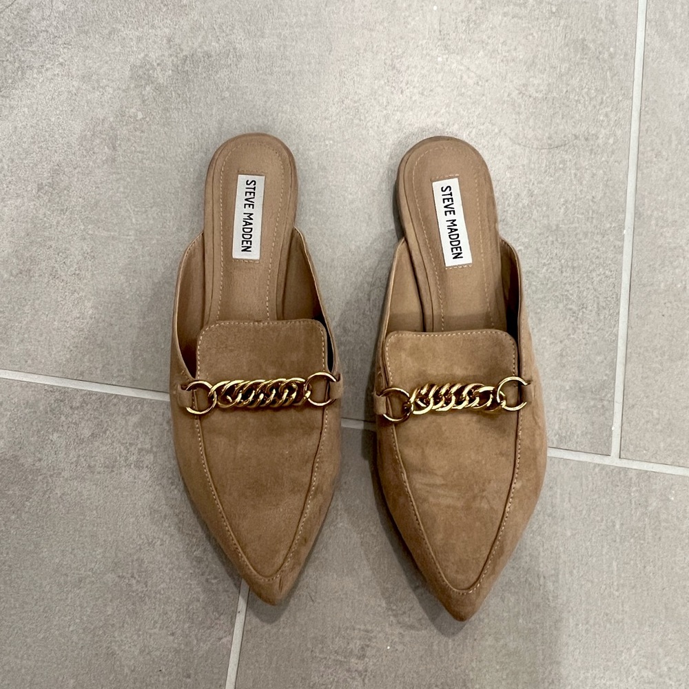 Steven Madden Chain Loafer Mules